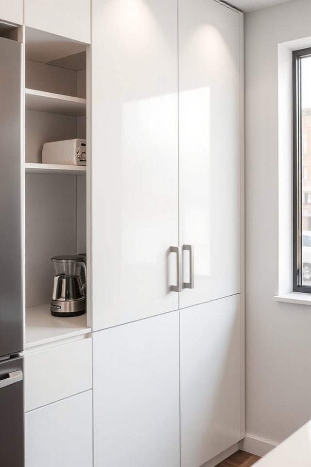 organized kitchen appliance storage