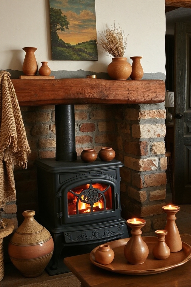 40 Wood-Burning Stove Decor Ideas To Warm Up Your Space 241 personalized handmade decor accents