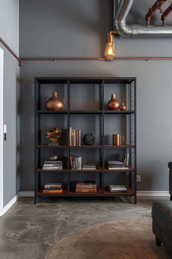 15 Grey and Copper Living Room Concepts to Nail Industrial Style 79 rustic charm with sophistication