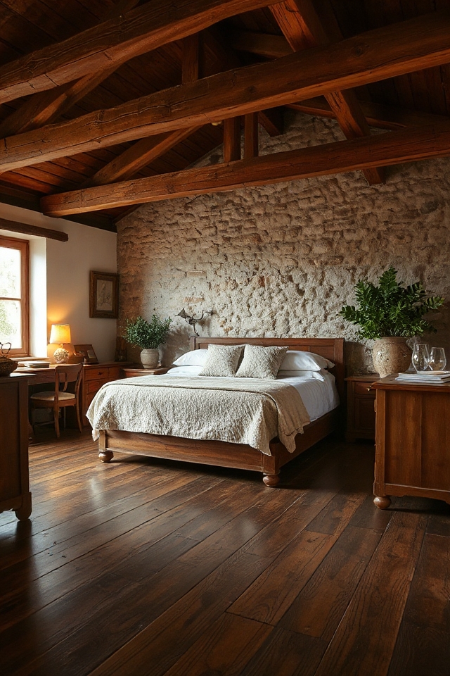 rustic cozy reclaimed bedroom