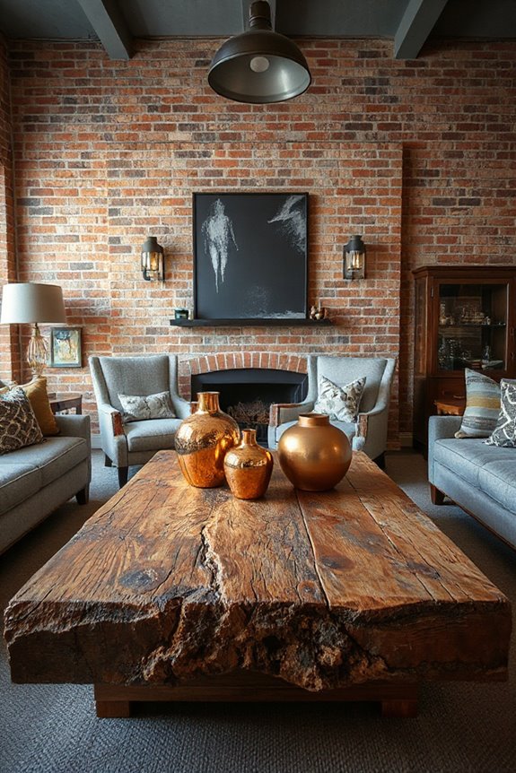 15 Grey and Copper Living Room Concepts to Nail Industrial Style 16 rustic elegance meets modernity