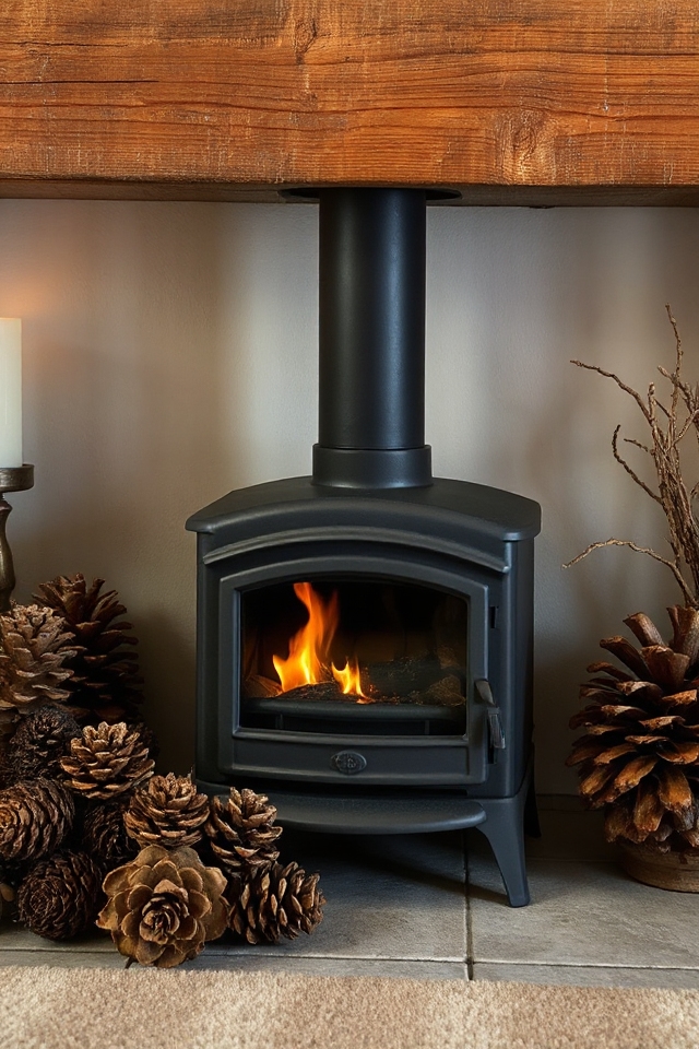 40 Wood-Burning Stove Decor Ideas To Warm Up Your Space 255 rustic natural decor elements