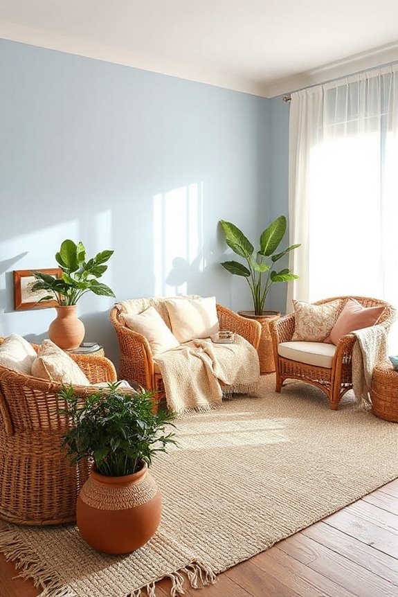 serene pale blue decor