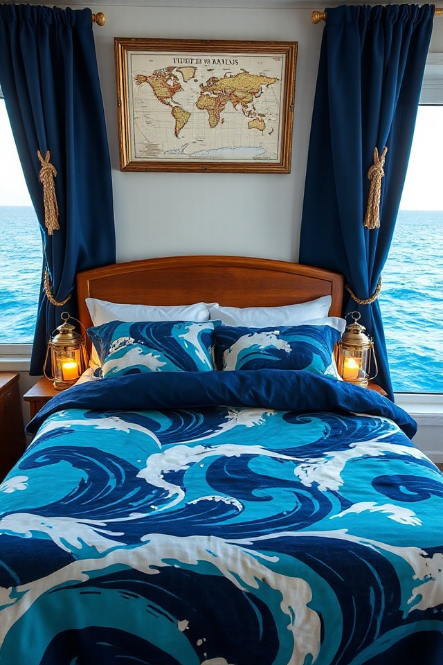 40 Nautical Bedroom Ideas if You Love Boats and Adventures 142 serene seaside retreat bedding