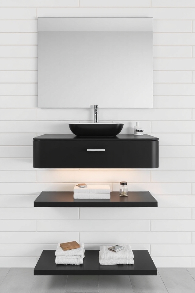 sleek modern bathroom elegance