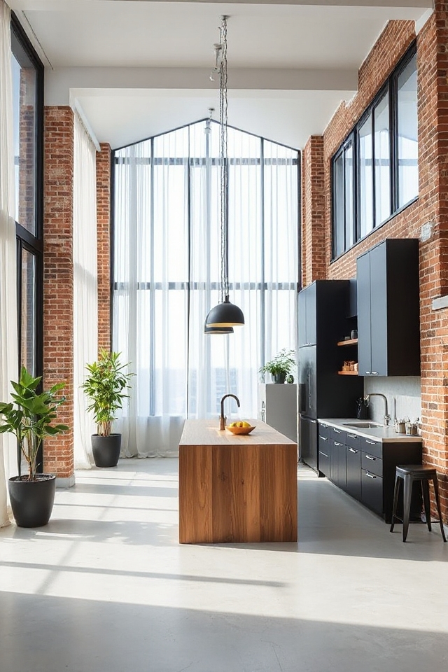 12 Modern Loft Kitchens That Are Equal Parts Cozy and Chic 9 spacious light filled kitchen designs