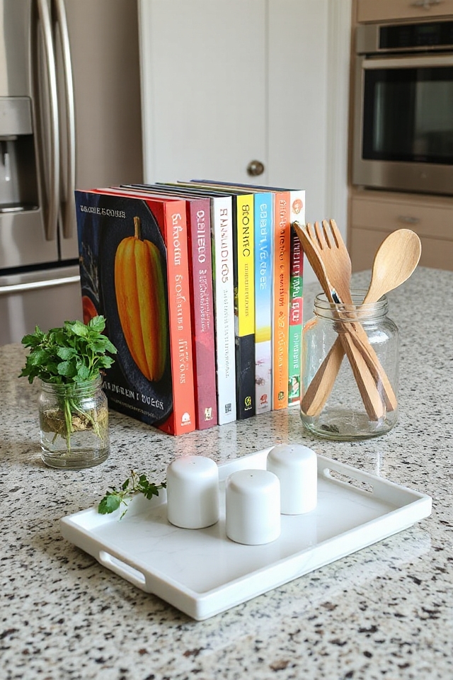 28 Kitchen Counter Styling Ideas That Are Functional and Beautiful 15 stylish cookbook display ideas