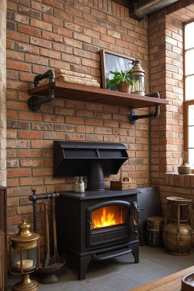 40 Wood-Burning Stove Decor Ideas To Warm Up Your Space 185 stylish fireplace accessory storage