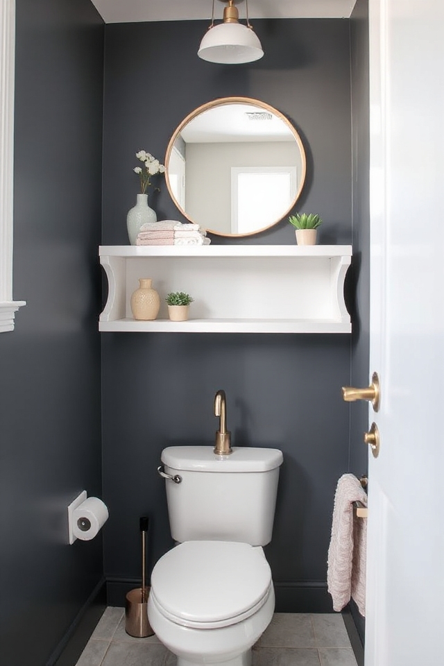 15 Half Bathroom Decor Ideas That Are Practical & Cute 58 stylish open shelving solutions