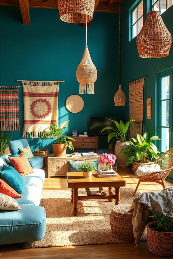 teal and coral harmony