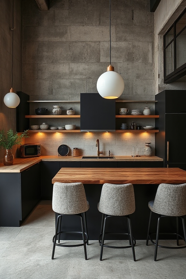 12 Modern Loft Kitchens That Are Equal Parts Cozy and Chic 12 textured minimalist kitchen design