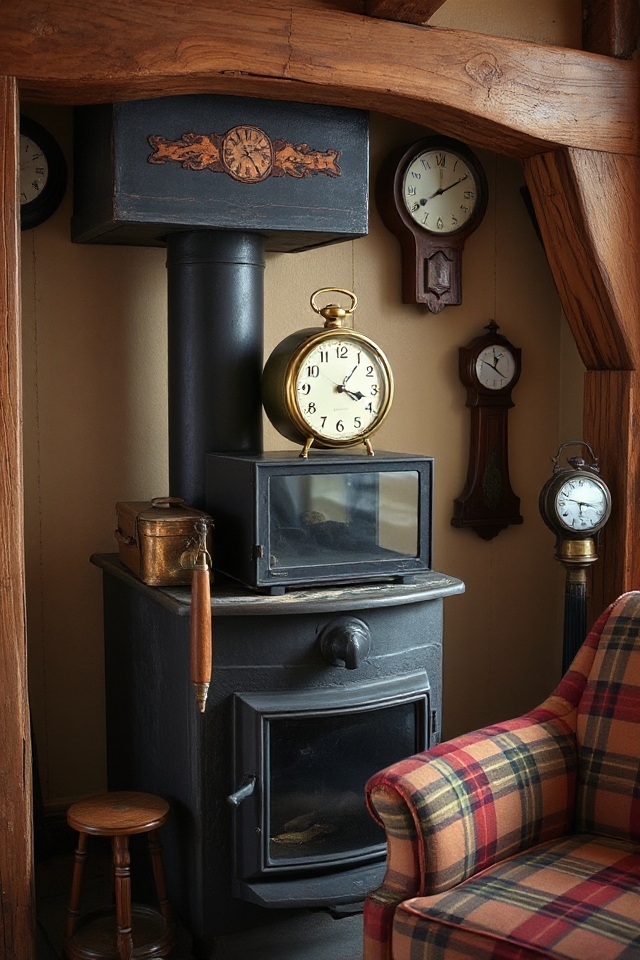 40 Wood-Burning Stove Decor Ideas To Warm Up Your Space 262 timeless antique clock decor