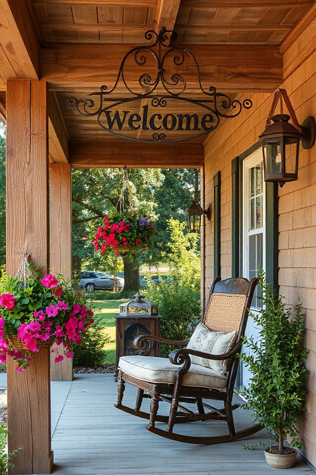 timeless vintage porch signage