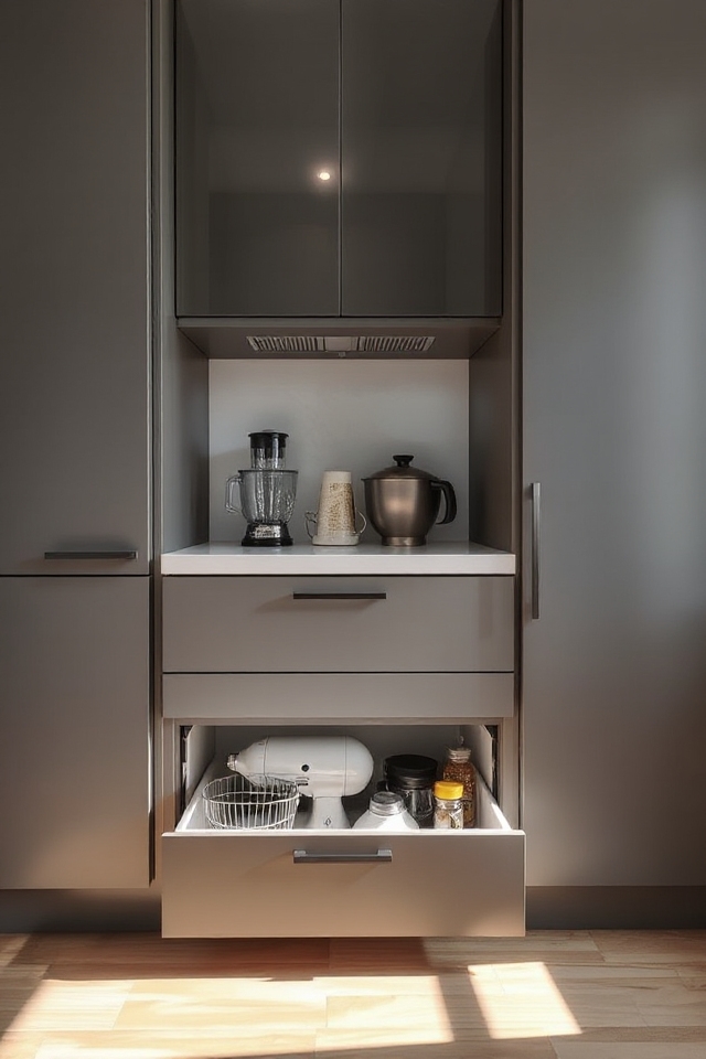 toe kick storage optimization solutions