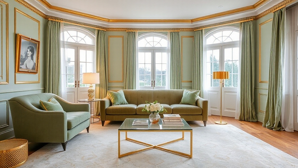 trendy light green decor
