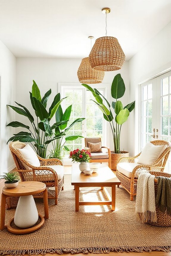 Modern Tropical White and Tan Living Room Concept 37 tropical living room styling