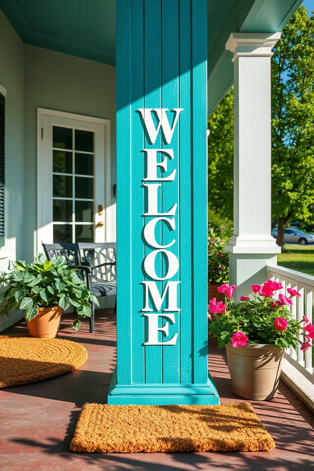 vibrant bold welcome post