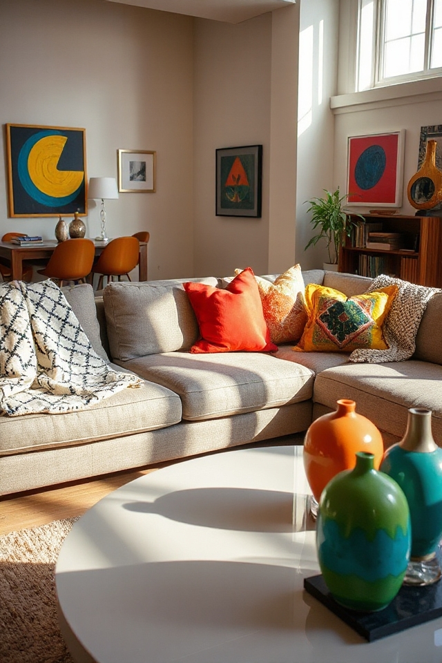 vibrant layered decorative accessories
