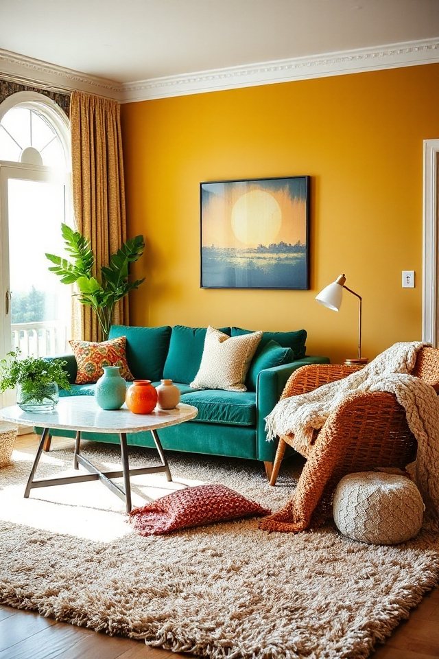 vibrant mixed textures decor