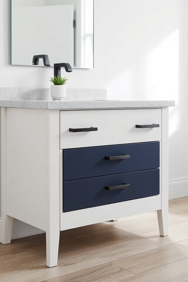 vibrant two tone vanity designs