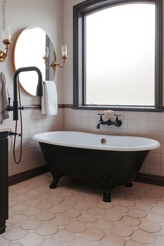 15 Bathrooms With Black Fixtures to Inspire Your Next Reno Project 72 vintage charm with black fixtures
