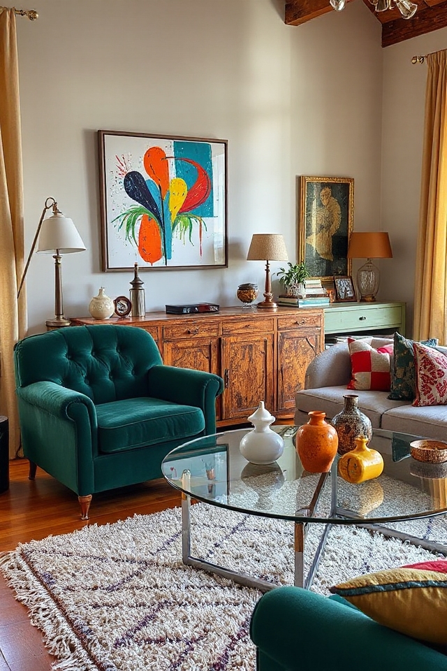 vintage modern living room blend