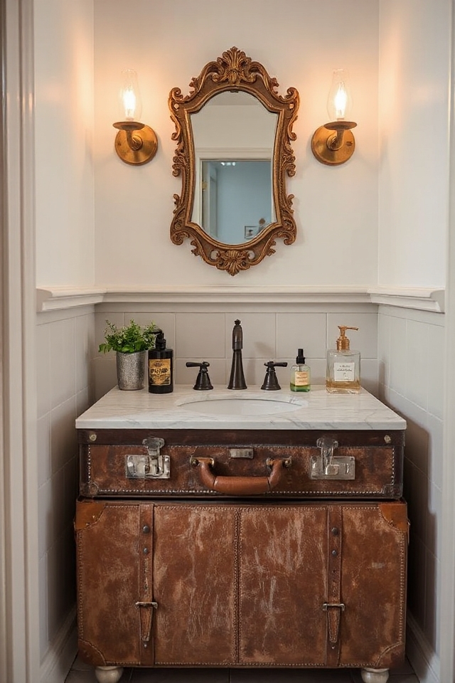 vintage suitcase bathroom vanities