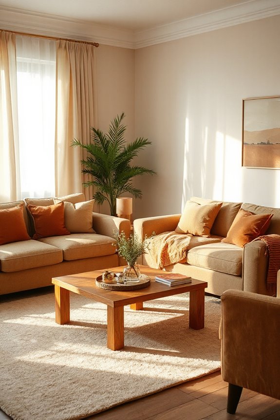 Don’t Miss These 22 Stunning Living Rooms in Warm Neutrals 142 warm tones brighten small spaces