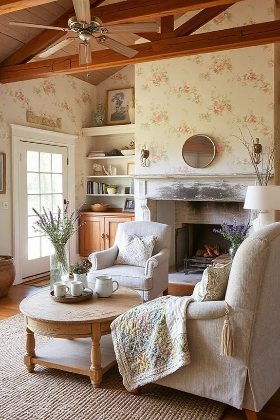Classic Southern-Inspired Cottagecore Living Room 37 welcoming cozy gathering atmosphere