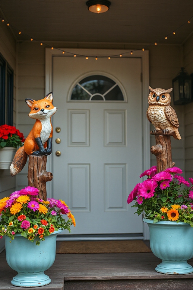whimsical garden animal sculptures